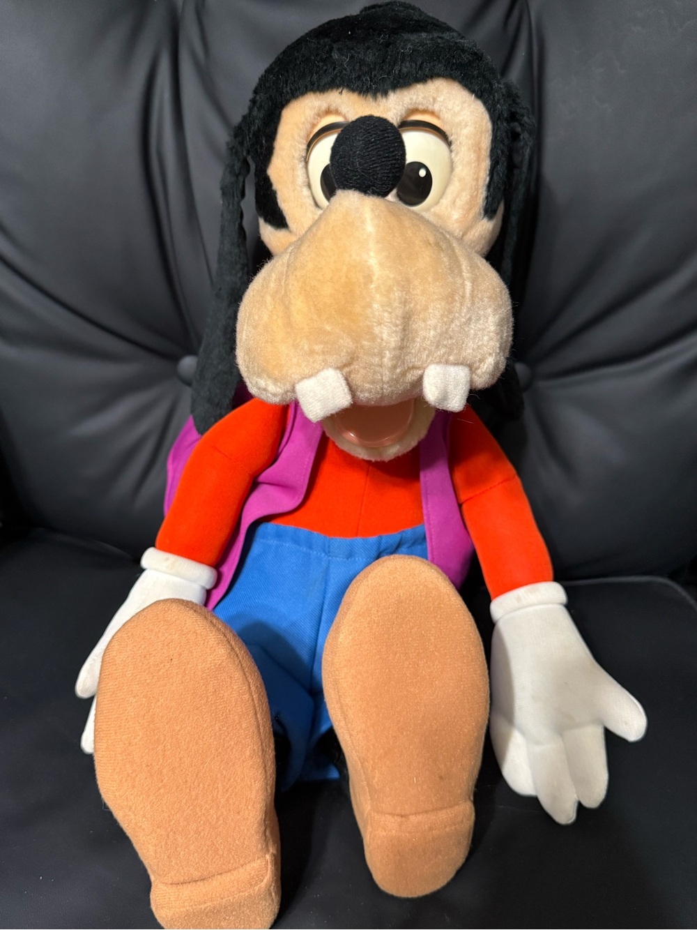 Vintage 1980s Disney Worlds of Wonder Talking Goofy Plush Doll Toy 24”